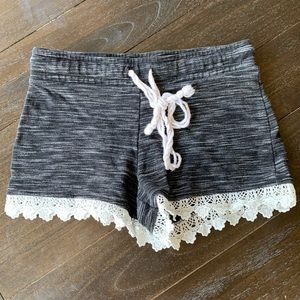 No Boundaries lace trim shorts